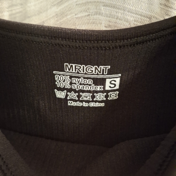 MRIGNT Black Square Neck Ribbed Tank Bodysuit-Size S- NWOT - Picture 4 of 7